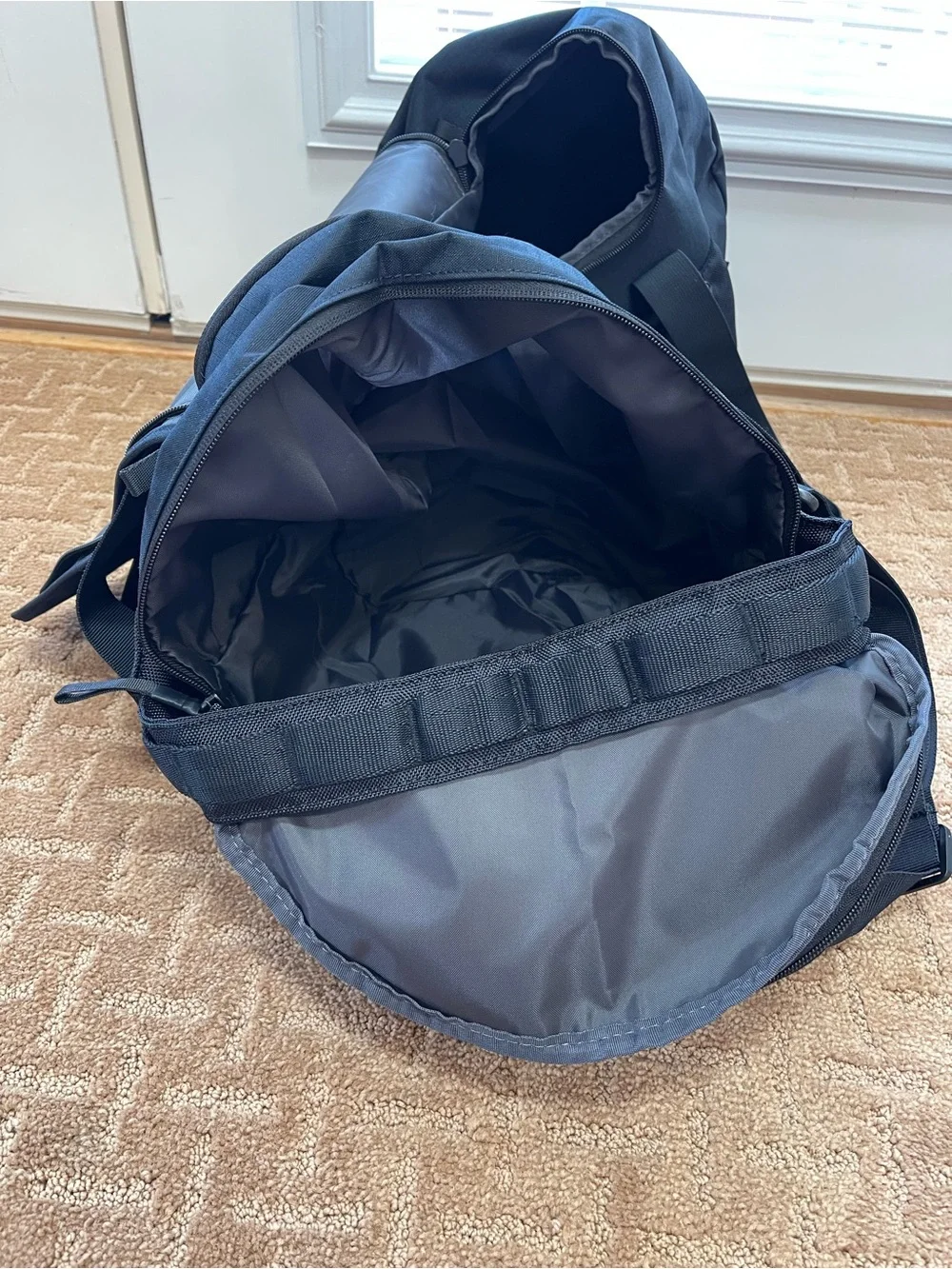 Eddie Bauer Black Duffel Bag with MyNavCare Embroidery
